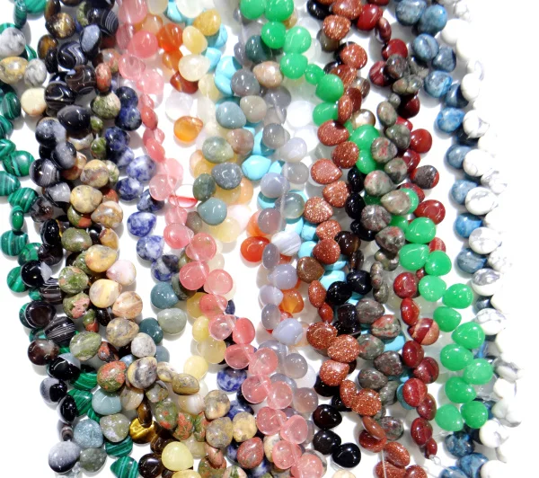 

10*12mm Natural stone Rose Quartz agate fluorite water drop spacer beads for Diy Jewelry Making Bracelet Necklace 32pcs/lot
