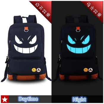 

Pocket Monster Kawaii Gengar Women Bagpack Canvas Travel Back Pack School Bags for Teenagers Laptop Backpack Bookbag