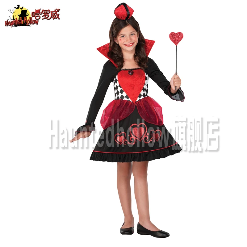 Haunted-hollow halloween female child clothes queen a2860 |