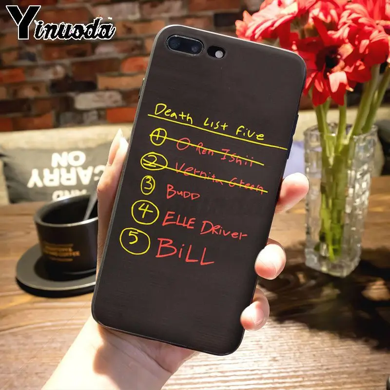 Yinuoda kill bill Darth list пять классических геометрических печатных телефонов Чехол для iPhone 7plus 6S 7 8 8Plus X 5s 11pro чехол