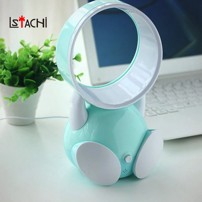 

LSTACHi 5V bladeless fan desktop Usb mini Fans Cartoon Precious Portable Small Electric Fan Office family desk fan