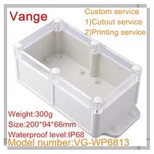 2 шт./лот IP68 коробка электросети "heppens waterproog 200*94*66 мм ABS пластиковые корпусы для устройств diy настенная для модуль печатной платы