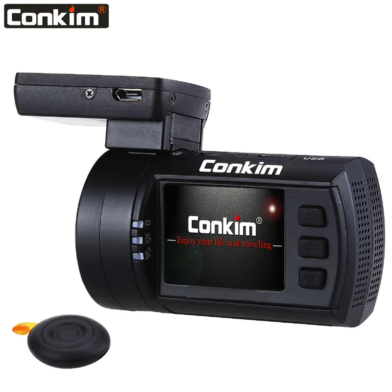 Conkim двойная линза Автомобильная камера памяти GPS DVR Передняя 1080 P FHD+ камера заднего вида авторегистраторы мини 0906