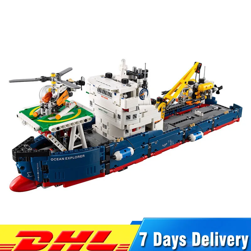 

Lepin 20034 1347pcs Remote-control Ocean Explorer Ship Building Compatible LegoINGlys 42064 Blocks Bricks Model Toys Gifts
