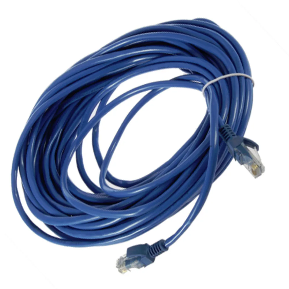 

Hot 50FT RJ45 CAT5 CAT5E Ethernet Network Lan Router Patch Cable Cord Blue 15M