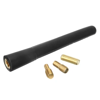 

SCREW-IN Style Radio Fm Antenna Auto AM/FM Radio Aerial Mast Screw Type Universal Auto Accessories Black Short Stubby