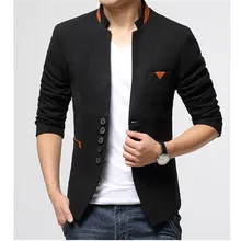 Брендовая одежда Мужчины повседневные блейзеры Весна Осень Мужчины s Slim Fit Мужской бейзер Пиджак однобортный шерстяной костюм хит