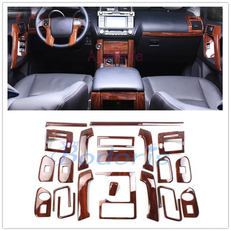 30 шт. для Toyota Land Cruiser 150 Prado LC150 FJ150 2010 2017 интерьерная деревянная цветная отделочная