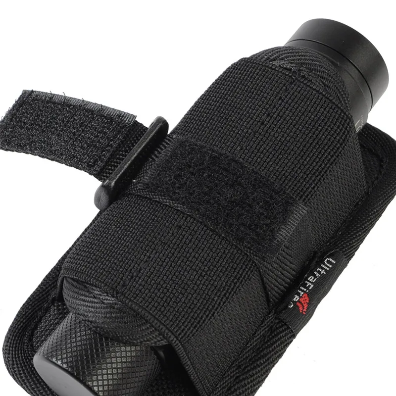 Flashlight Holster Belt Carry Case Flashlight Pouch Holster for Duty belt Holder with Molle System 360 Degree Rotatable Clip