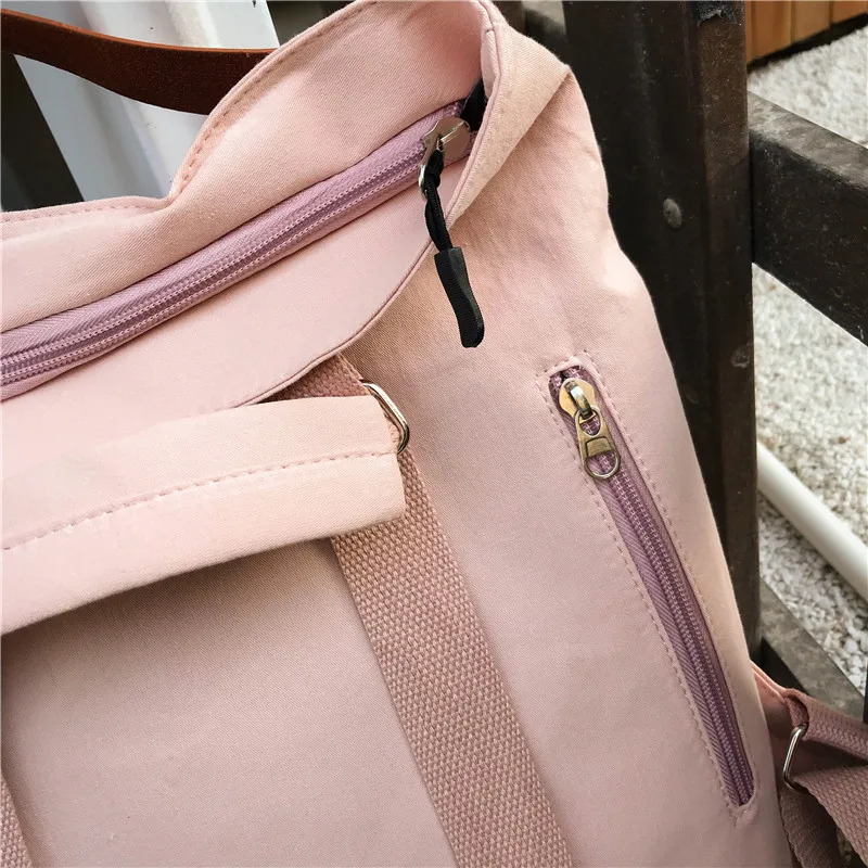 MJ Cotton Backpack Women Versatile School Bag Large Casual Travel Bag for Teenage Girls (27)