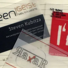 Деловой костюм с принтом односторонняя/двусторонняя печать прозрачная визитка из ПВХ 500 шт./партия