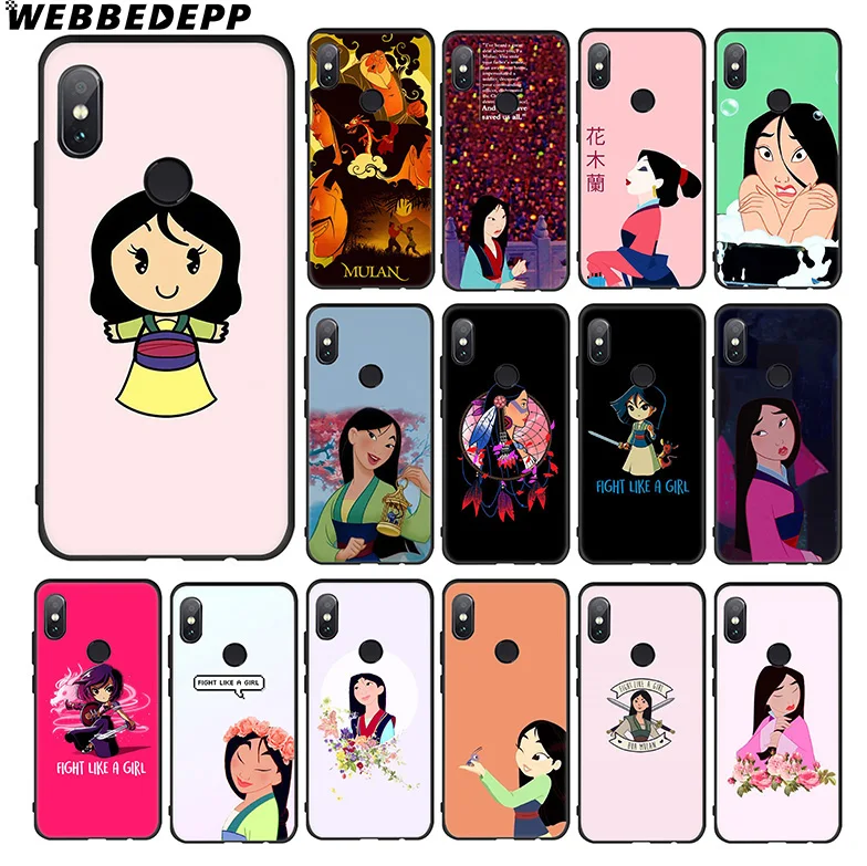 WEBBEDEPP Cartoon Mulan Soft Case for Xiaomi 9 8 6 A1 A2 Lite MIA1 MIA2 MI8 MI6 MAX 3 POCOPHONE F1 |