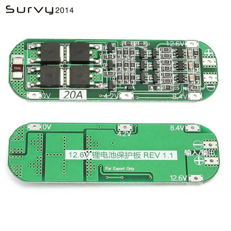 3S 20A литий ионный аккумулятор 18650 зарядное устройство PCB плата защиты BMS 12 6 V Cell 59x20x3