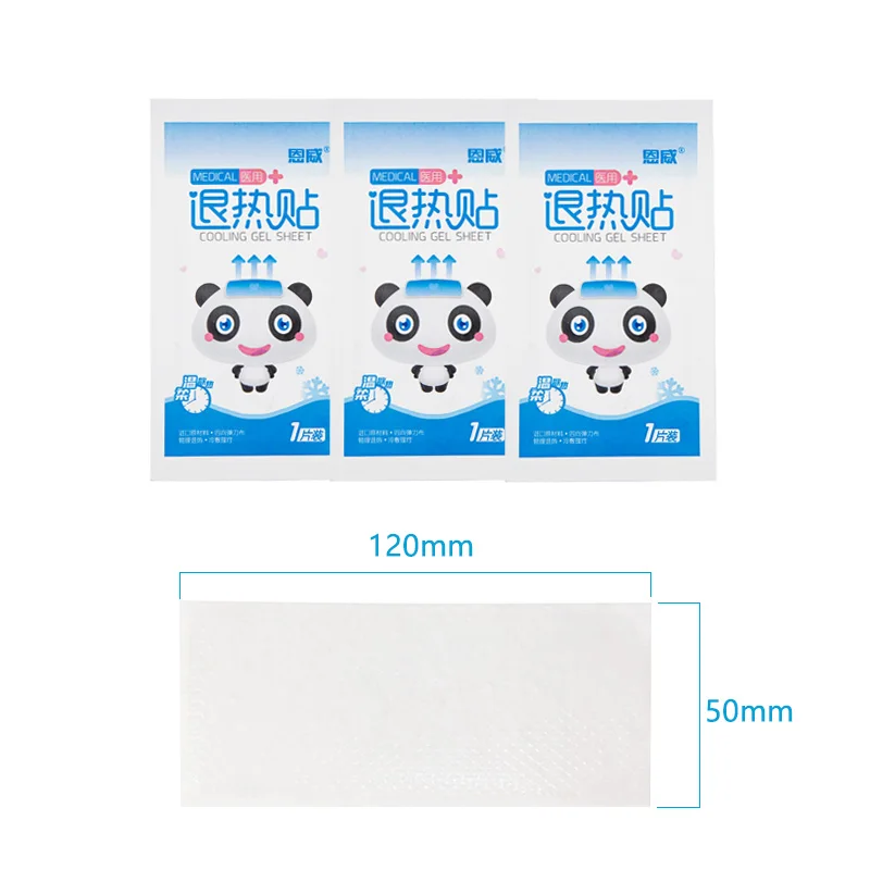 12pcs Fever Cooling Gel Patch Migraine Headache Pain Relief Fever Muscle Ache Summer Heatsroke Baby Kids Adult Home Health Care