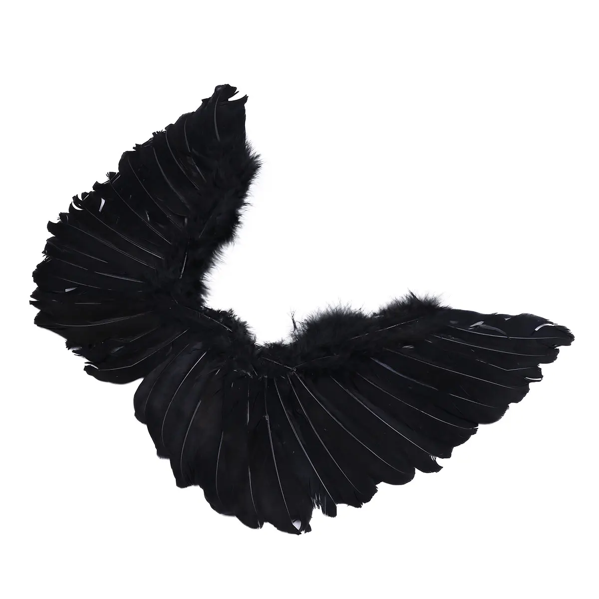 Черный ангел, сказочные крылья из настоящего пера для танцев, рождественской вечеринки, карнавальный костюм, сценическое шоу, маскарад, карнавал, праздник, нарядное платье