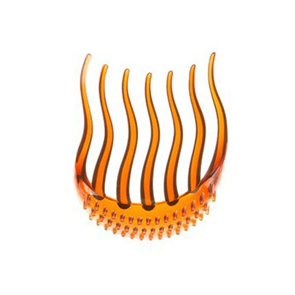 

1Pc Magic Hair Styling Insert Comb Bump It Up Volume Inserts For Donut Ponytail Fluffy Hair Comb Beauty Tool(Coffee) Coffee