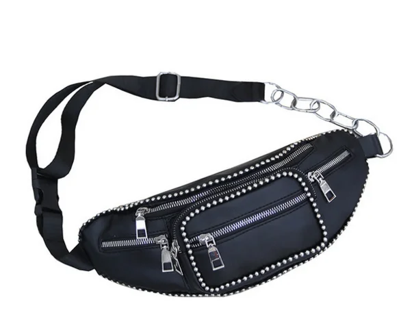 2019 новая мода телефон Чехол Punk Фани пакет унисекс уличной хип-хоп цепь грудь талия сумка Для женщин Для мужчин ремень сумка D209