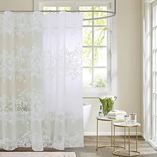 Modern PEVA Waterproof Printing Shower Curtain Thick Translucent Quality Bath Curtain Mildew Resistant Washable Bathroom Curtain