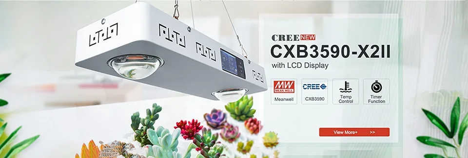 Диммируемый CREE CXB3590 200 Вт COB светодиодный светильник для выращивания, полный спектр с ЖК-дисплеем, таймер, контроль температуры для комнатных растений, для всех сценических растений