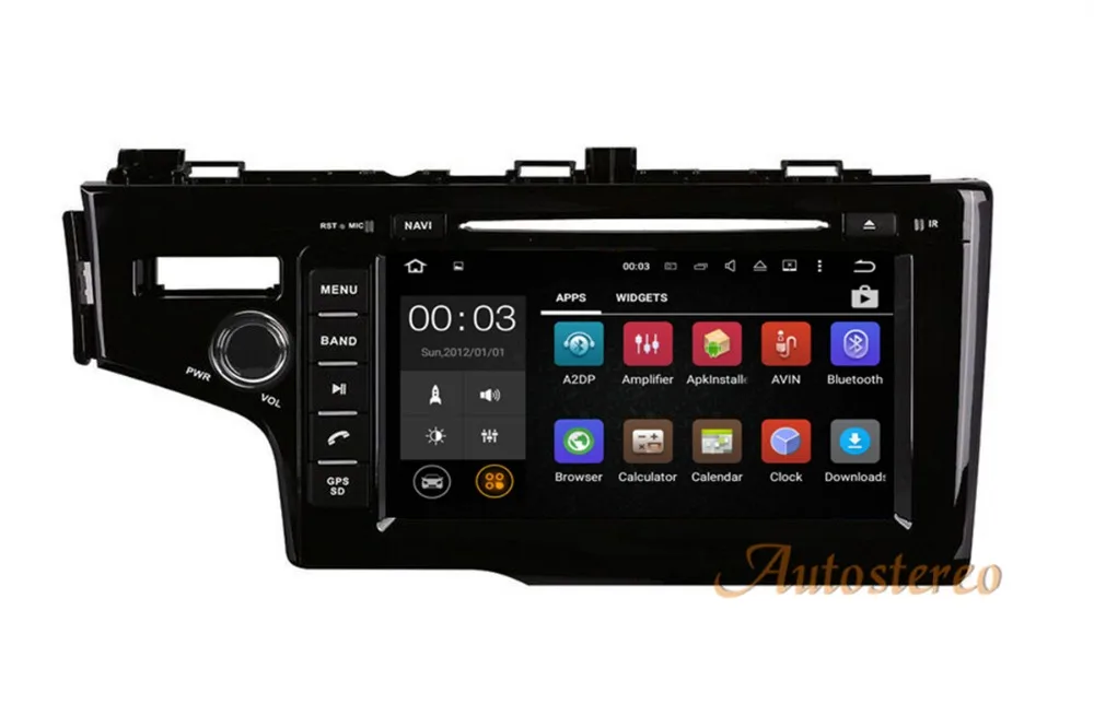 Clearance Car CD DVD player Android7.1 Quad core Car GPS navigation for Honda Fit 2014-2017 Left hand radio mirror link mp3 video player 3