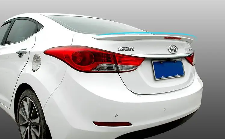 

Different colors painted ABS Car rear trunk Spoiler Wing with reflector For Hyundai Avante Elantra 2012-2015, no drilling needed