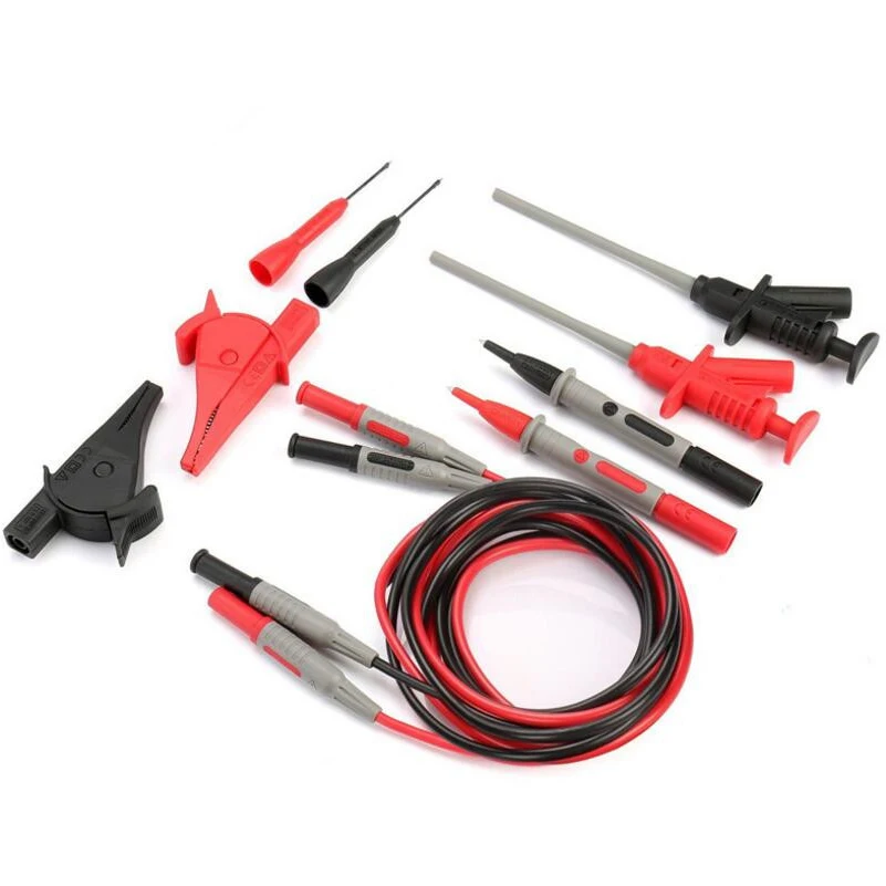 

TKDMR 10-in-1 Electronic Specialties Test Lead kit Automotive Test Probe Kit Universal Multimeter probe leads plug Free Shipping