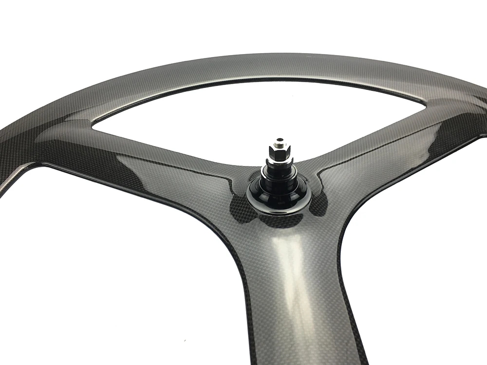 Perfect carbon fiber road bike wheelset 700C front 3 spokes 65mm rear 5 spokes 58mm wheel tubular clincher profile 23mm wide 3