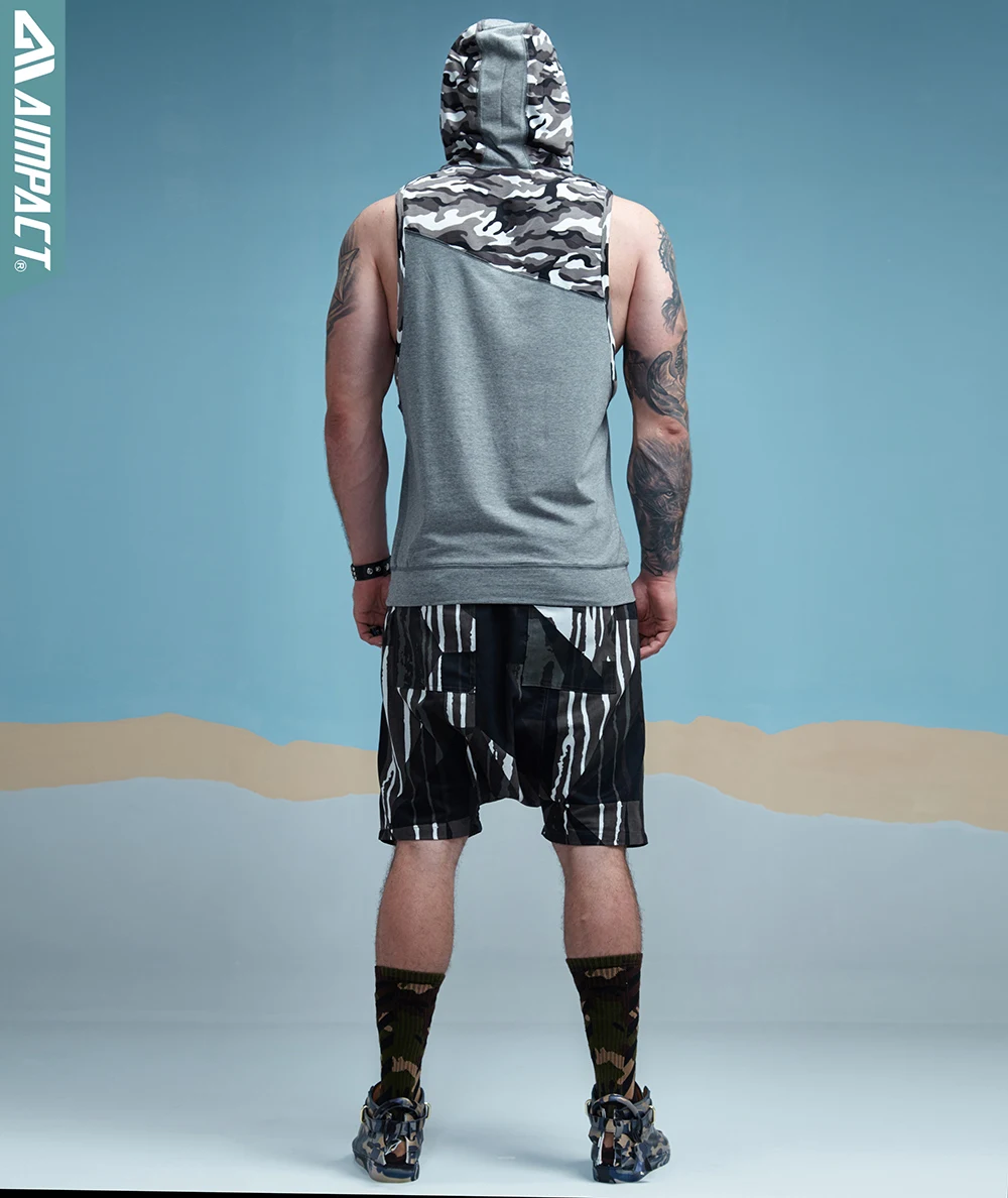 Aimpact Men Camo Tank Tops with Hoody Fitness Mens Bodybuilding Clothing Crossfit Workout Top Activewear Sleeveless Hoodies 2017 (6)