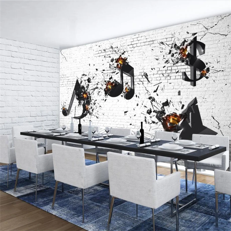 beibehang Custom 3d wallpaper music bar KTV cultural background Living room bedroom background wall painting decoration beibehang Custom 3d wallpaper music bar KTV cultural background Living room bedroom background wall painting decoration