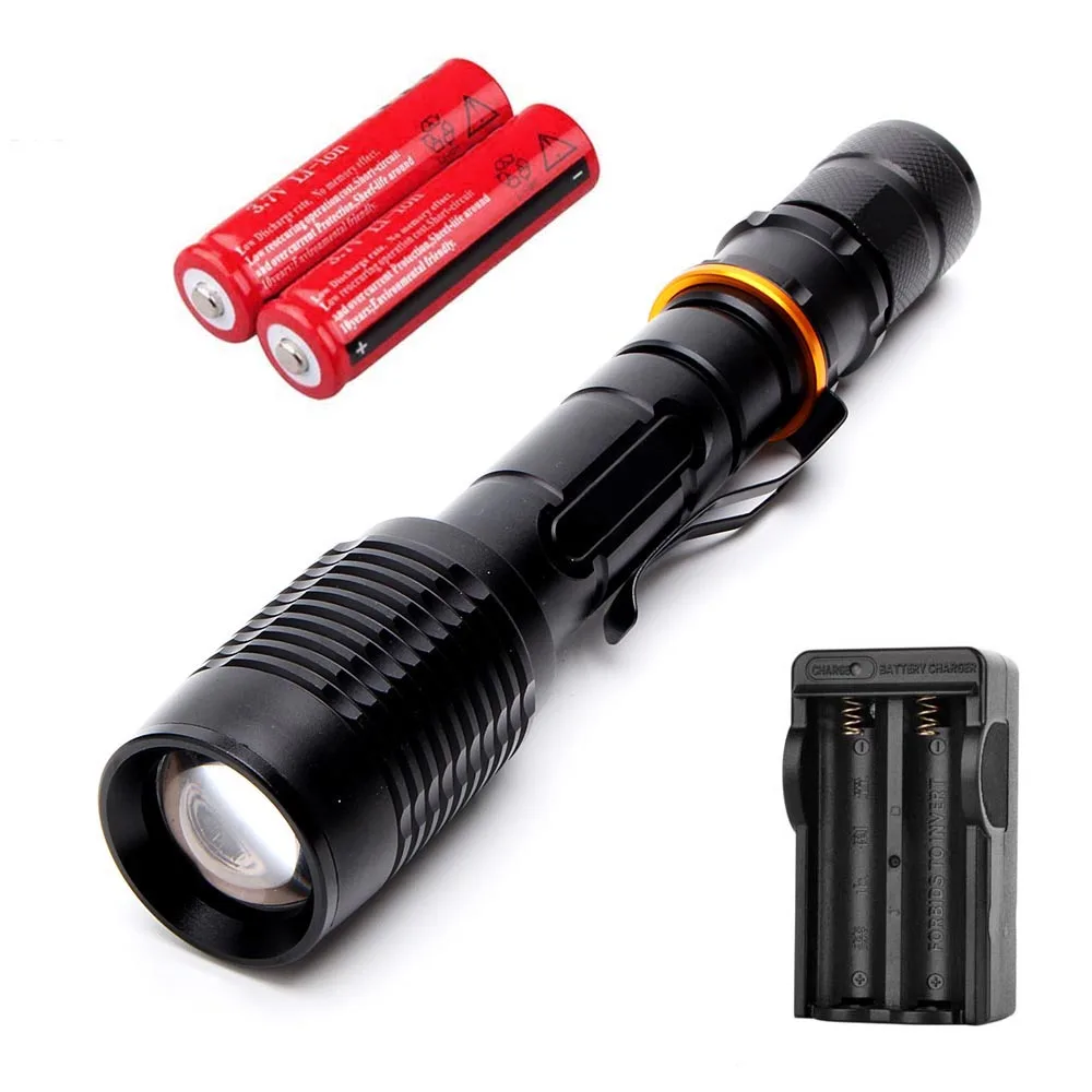 LED Flashlight set T6 5 mode White Light Flashlight 1000lm LED Lamp