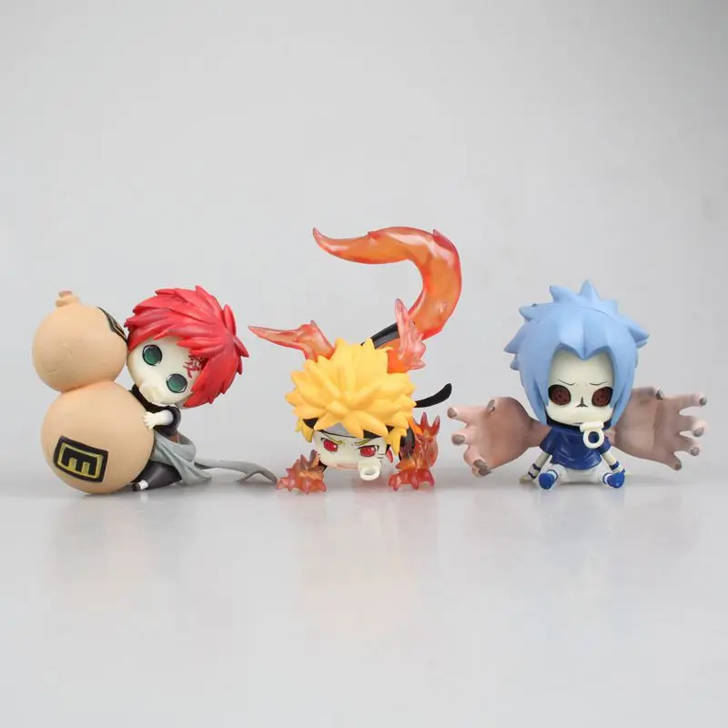 Милые Аниме Наруто Shippuden Baby Naruto Sasuke Gaara ПВХ Фигурки Коллекционная кукла новая в