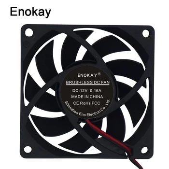 

Enokay DC fan 12V 24V 70mmx70mmx15mm Brushless DC Cooling Fan with Grille