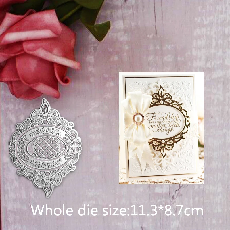 

11.3*8.7cm flower lace border new Metal Cutting Dies decoration Scrapbooking DIY Album Paper Card Craft Embossing stencil Dies