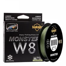 SeaKnight MONSTER W8 Fishing Line 300M 8 Strands Braided PE Line 15 20 30 40 50 80 100LB