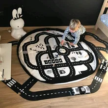 140 см детский игровой коврик с дорожным рисунком для ползания