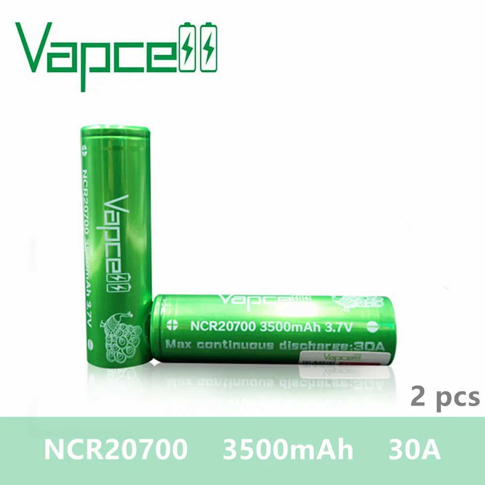 Vapcell NCR20700 2 шт. 3500 мА/ч 20700 30 А перезаряжаемая батарея с высоким потоком дымовая