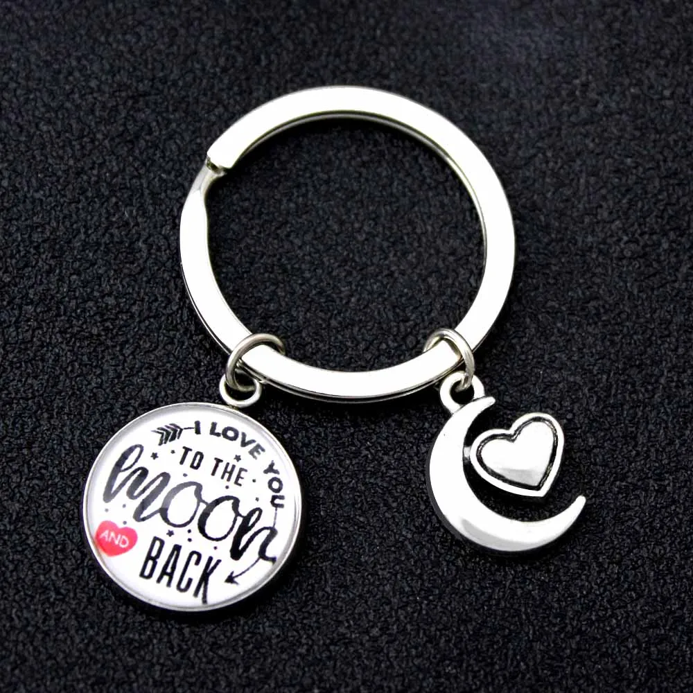

I Love You to the Moon and Back Keychains Bag Key Chain Lobster Clasp Key Hook Chain Key Ring Jewelry Lady Women Men Keyring