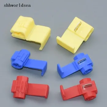 

shhworldsea 500 pcs/lot scotch locks quick splice electrical terminals assortment Wire Connector (red,blue,yellow)