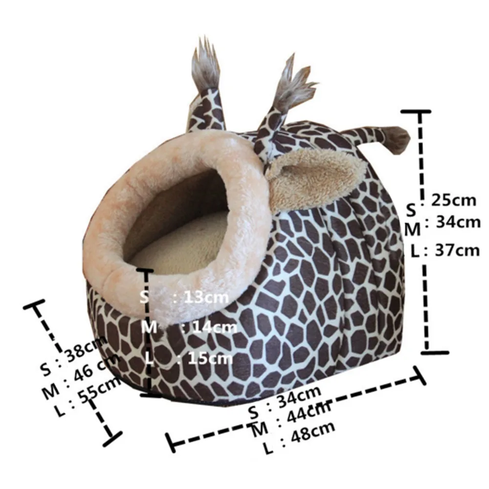 Товары для домашних животных Теплый мягкий домик для кошек спальный мешок для питомцев Гепард собачий Питомник Кровать для кошек Размер S/M
