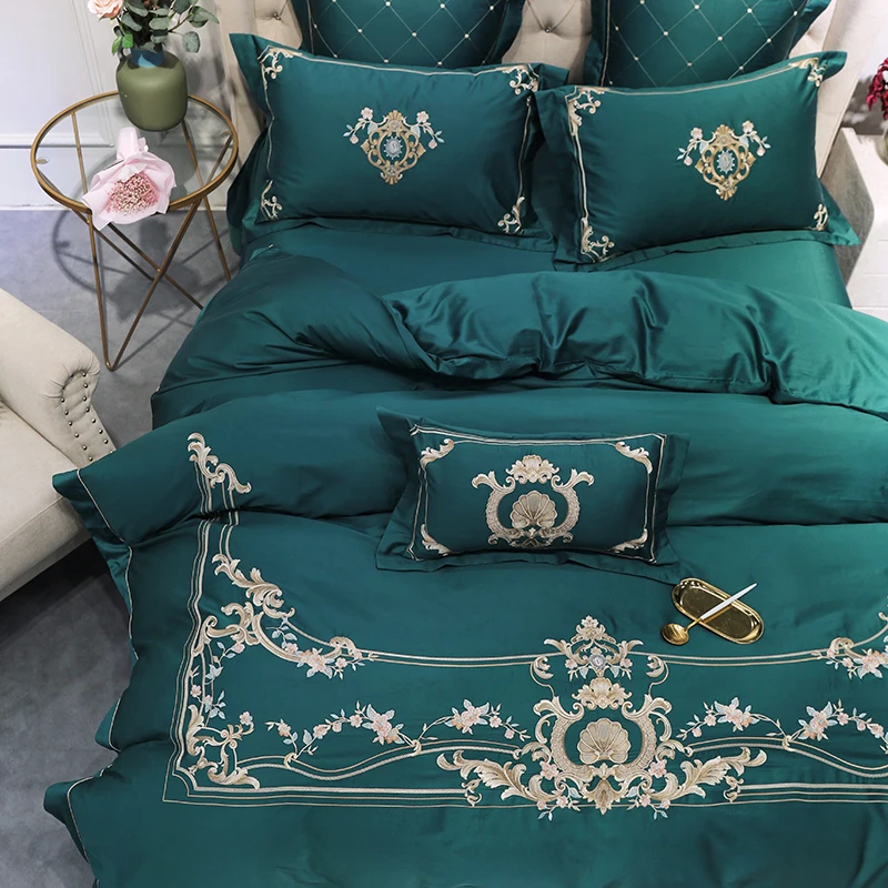 Geen Постельное белье королевы king size постельное бельё из египетского хлопка набор декоративная наволочка для простыни на кровать/постельное белье, 4 штуки/Набор/7 шт
