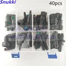 Высокое качество один комплект SAE фитинги для топливной трубы Авто Топливная линия быстрый разъем комплект весь набор всего 40 шт. для автомобиля разъем топливной линии