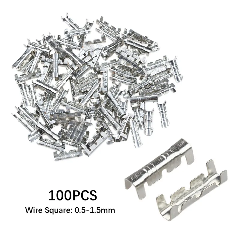 

100Pcs/Set U-type Docking Connector line Pressing Button Quick Connect Terminal Wiring 0.5 to1.5 square