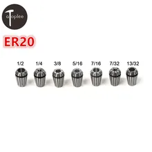 Hot 1PCS ER20 7/32”-1/2″ Spring Collet Precision Spring Chuck Set For CNC Milling Lathe Tool & Engraving Machine