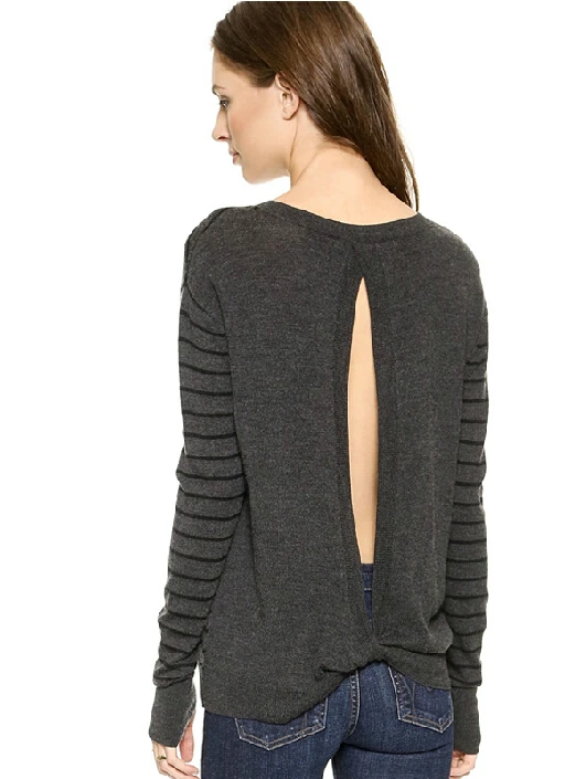 New Style womens Plus Size sweater Classic rib knitting o neck sweater