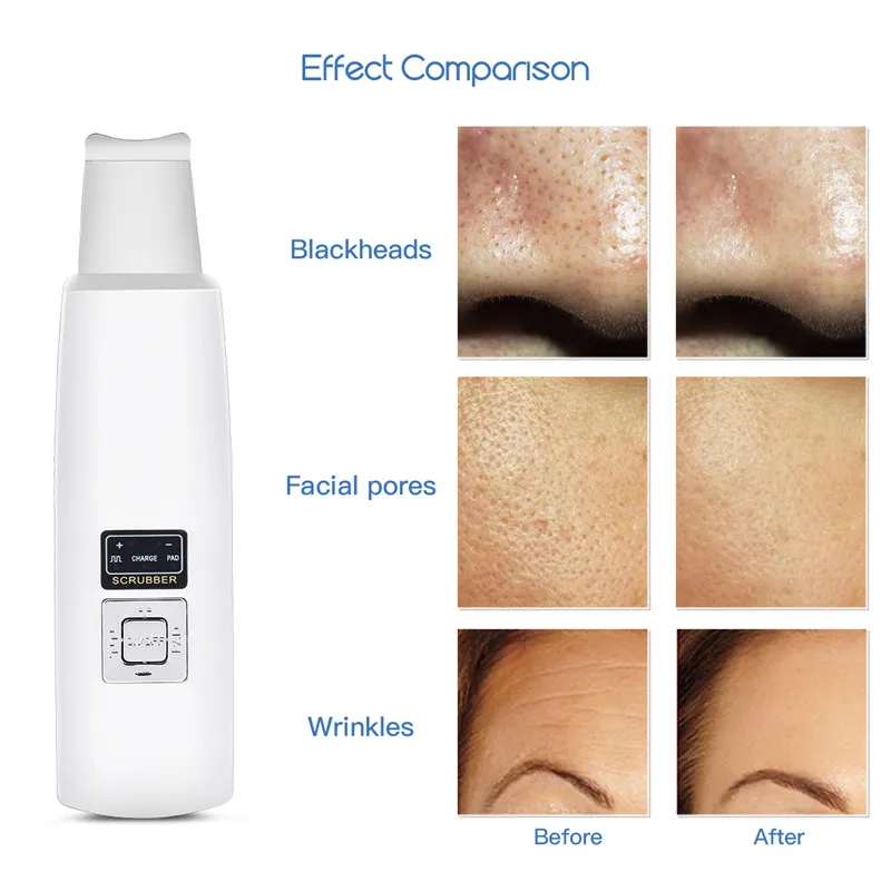 Ultrasonic Deep Face Cleaning Machine Skin Scrubber Exfoliating Pore Dirt Blackhead Removal Tools Powered Facial care Massager47