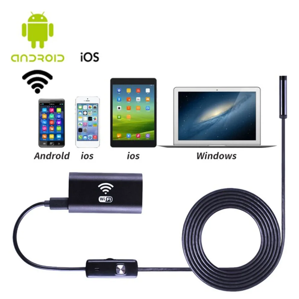 

5M*8mm Universal 720P Waterproof Mobile Phones Endoscope Inspection Borescope Camera For IOS For Android Phone PC