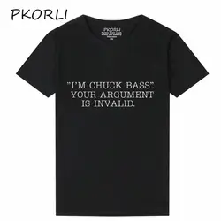 Pkorli I'm Chuck Bass ваш довод является недопустимым Сплетница 2 футболка для женщин хлопок короткий рукав O средства ухода за кожей Шеи Tumblr