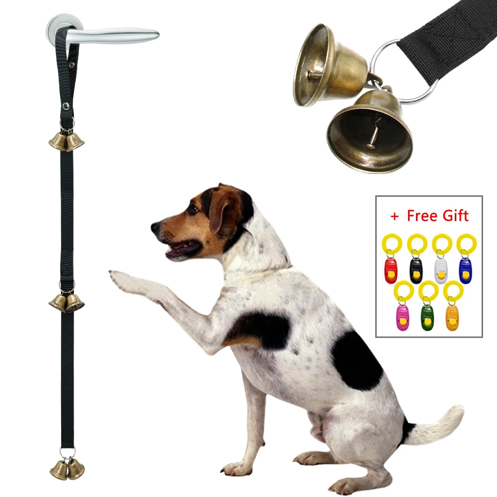 Dog Doorbells for Potty Training Potty Bells Loud Adjustable for Dog Training Housebreaking Free Gift Dog Clicker