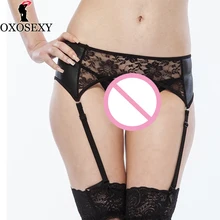 Xxxl 6xl размера плюс прозрачные кружева искусственная кожа сексуальные подвязки пояс женские подвязки прозрачные бикини нижнее белье подвязки для чулок 539