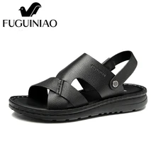 Модные летние повседневное для мужчин сандалии для девочек открытый кожа мужской ретро zapatos hombre пляжная обувь для отдыха Sapato Masculino Sandalias
